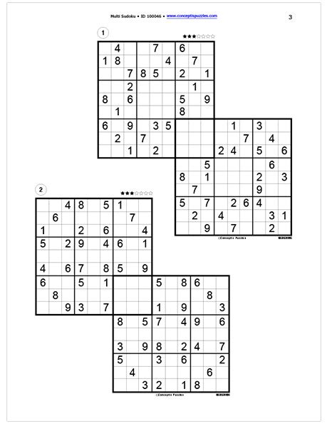 multi sudoku printable puzzle puzzler