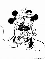 Mickey Minnie Mouse Coloring Hugging Disney Pages Classic Printable Book Color Gif sketch template