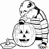 Jack Lantern Coloring Pages Carving Pumpkin Halloween Printable Kids Print Boy Little Gif sketch template