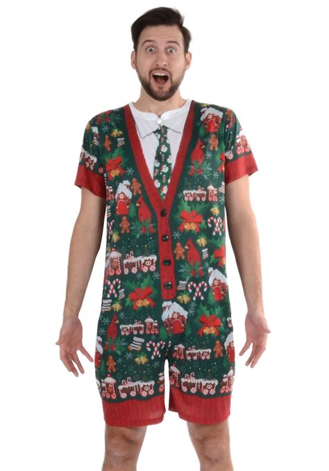 Creative Apparel Ugly Christmas Sweater Men S Romper