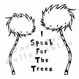 Truffula Lorax Tree Trees Coloring Pages Truffle Template Vinyl Dr Inspired sketch template