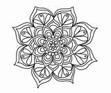 Mandala Flower Simple Color Pattern Transparent Repeating Follen Clipground Pngmart sketch template