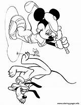 Coloring Pages Mouse Mickey Disney Pluto Golfing Golf Printable Print Library Clipart Gif Popular sketch template