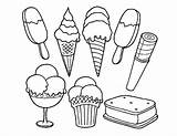 Coloring Cream Ice Pages Popsicle Printable Sandwich Drawing Print Cone Scoop Shop Color Kids Snow Cute Getdrawings Draw Sundae Getcolorings sketch template