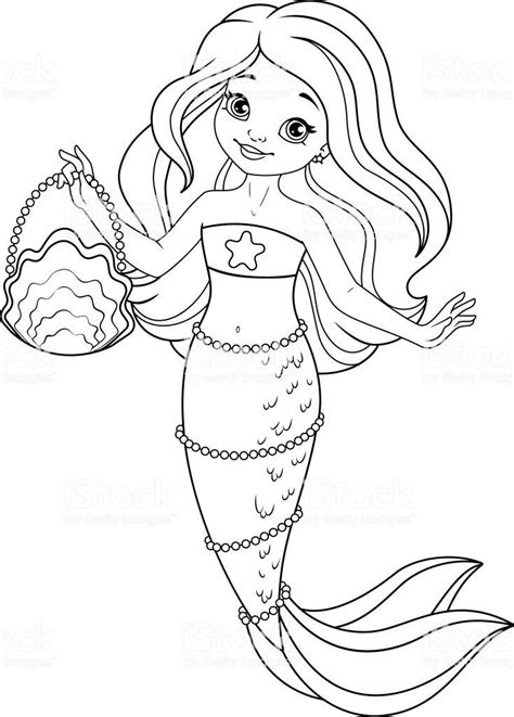 cute mermaid coloring page youngandtaecom   mermaid coloring