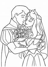 Coloring Pages Prince Princess Sleeping Beauty Disney Wedding Handsome Color Advertisement Coloringpagesfortoddlers Dress Getcolorings Choose Board Popular Books Printable sketch template