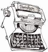 Typewriter Novembre sketch template