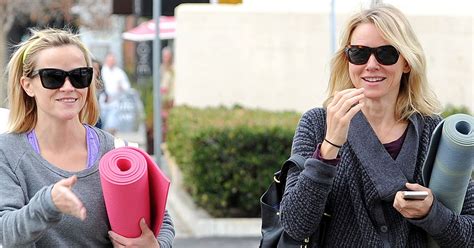 reese witherspoon and naomi watts at yoga popsugar celebrity