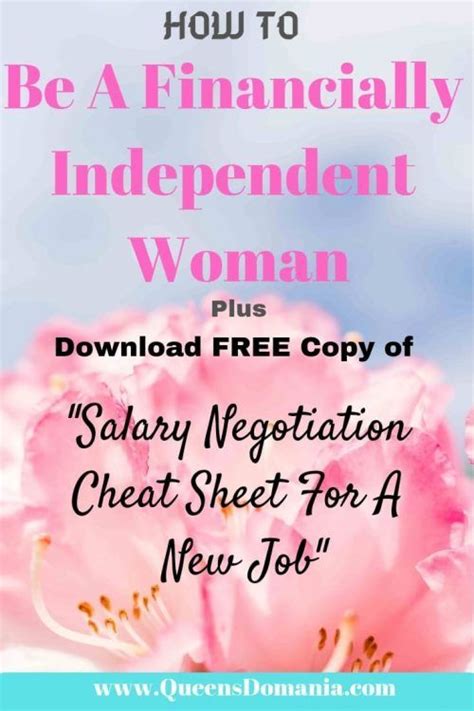 how to be a financially independent woman 2019 updates negotiating