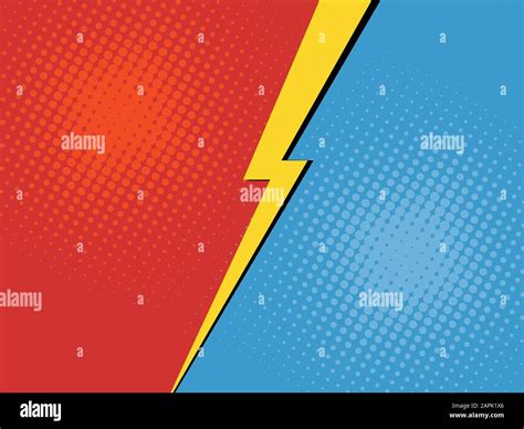 Comic Book Versus Background Vector Illustration Pop Art Style Stock
