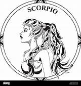 Scorpio Coloring sketch template