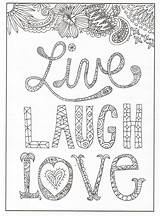 Pages Live Laugh Coloring Template sketch template