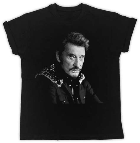 cool johnny hallyday  birthday present retro ideal gift black tshirt  fashion mens