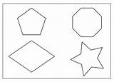 Coloring Pages Printable Shape Shapes Geometric Cut Worksheet Worksheets Kids Heart Square Octagon Educational Template Worksheeto Via Clip Pentagon sketch template
