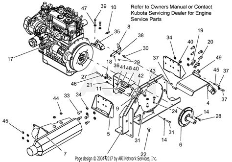 gravely    pro turn  diesel parts diagram  engine