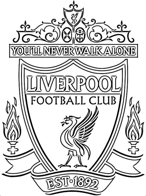 liverpool football club coloring page coloring pages