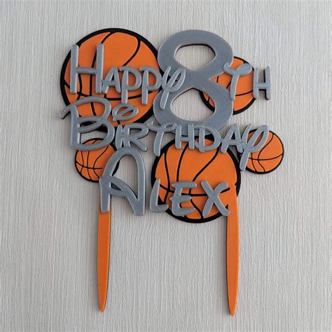 personalised basketball birthday cake topper dalewood designs gb