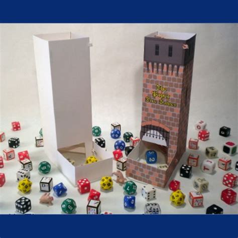 collapsible papercraft dice tower