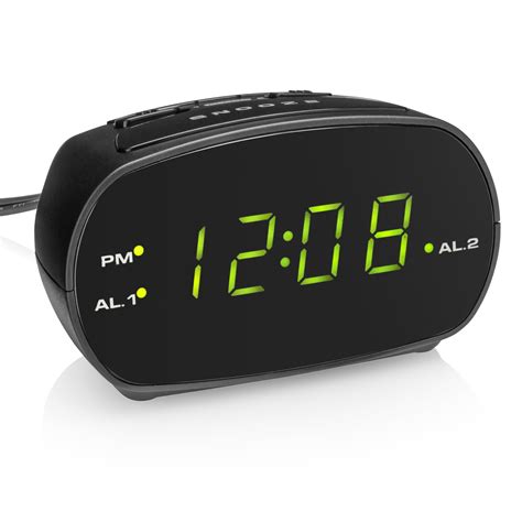 mainstays dual black digital alarm clock  led display model ms walmartcom