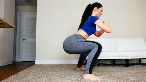 10 Min Squat Workout Rounder Butt And Stronger Thighs Youtube