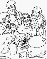 Coloring Jesus Last Supper Pages Bible Color Christian Christmas Easter Bing Colouring Getcolorings Next sketch template