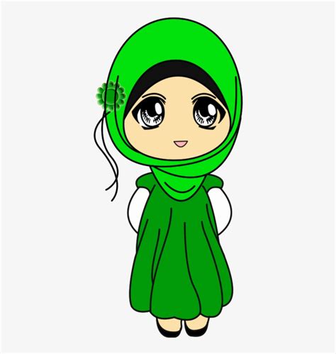 chibi clipart muslimah  gambar kartun muslimah transparent