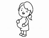 Embarazada Chica Incinta Embarazadas Mujeres Colorare Mamá sketch template