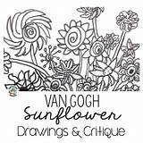 Coloring Gogh Van Sunflower Pages Critique Students Add Einstein Sheets Baby Print Book Sunflowers Getting Details sketch template