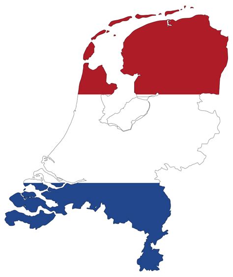 Onlinelabels Clip Art Netherlands Map Flag With Stroke