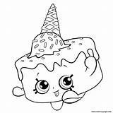 Coloring Pages Shopkins Cream Ice Shopkin Printable Disney Print Colouring Cute Birthday Season Info Kids sketch template
