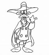 Coloring Pages Duck Darkwing sketch template