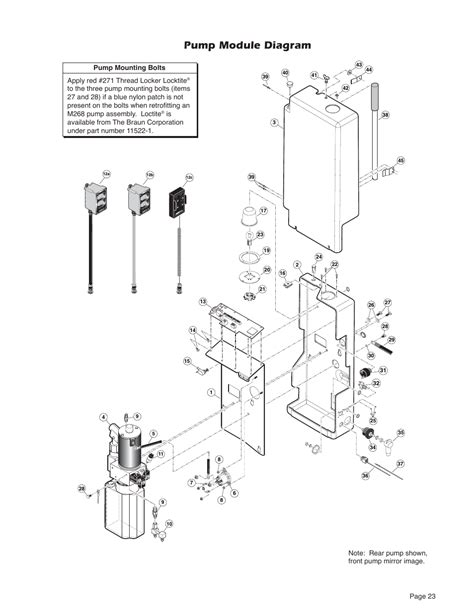 pump module diagram braun millennium series  user manual page