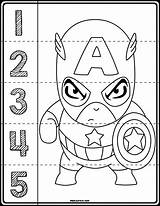 Superhero Preschool Worksheets Kids Captain America Hero Number Printable Choose Board Numbers Lesson Plans Materials Activities Kindergarten sketch template