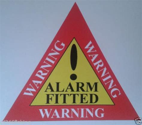 alarm warning sign ebay