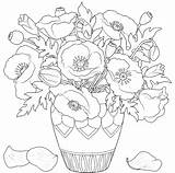 Bouquet Wonder Ramo Colorear Coloriages sketch template