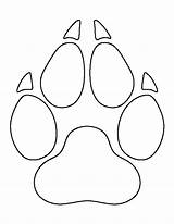 Paw Wolf Print Printable Patterns Patternuniverse Dog Template Paws Pattern Cut Stencils sketch template
