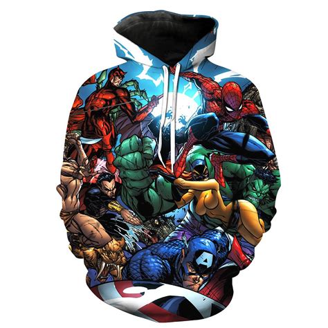 avengers comics hoodies  printed pullover sweatshirt casual tops hhoodiecom