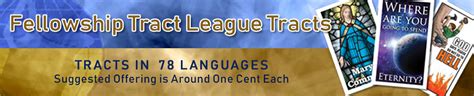 fellowship tract league tracts   languages    paper