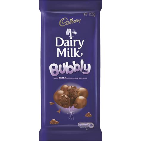 cadbury dairy milk bubbly bubbly  block woolworths