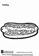 Hotdog Coloring Edupics Large sketch template