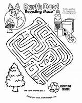 Earth Recycling Coloring Kids Pages Printable Worksheets Maze Recycle Sheet Mazes Activity Sheets Spookley Save Bin Activities Colouring Clipart Easy sketch template