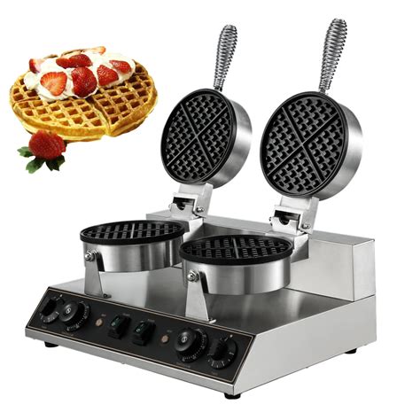 vevor  commercial waffle maker nonstick wx electric waffle machine stainless steel