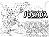 Joshua Coloring Bible Pages Heroes Printable Color Getdrawings Getcolorings sketch template