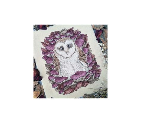 barn owl cross stitch nature pattern buy