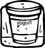 Yogurt sketch template