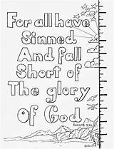 Romans Coloring Pages Bible Kids Sparks 23 Sinned Verse Awana Verses Crafts Road Short Coloringpagesbymradron Scripture Fall Printable Print Color sketch template