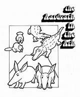 Aardvark Coloring Pages Sheet Color Animals Animal Print Back Town sketch template
