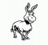 Shrek Donkey Coloring Drawing Clipart Pages Popular Library Clip sketch template