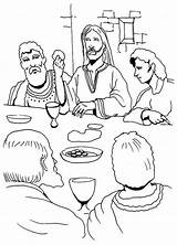 Coloring Supper Last Jesus Eating Clipart Library Color Popular Kids sketch template