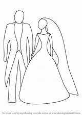 Bride Groom Draw Kids Step Drawing Drawingtutorials101 Easy Drawings Simple Stained Glass People Sketches Patterns Stencil Famous Choose Board Tutorial sketch template
